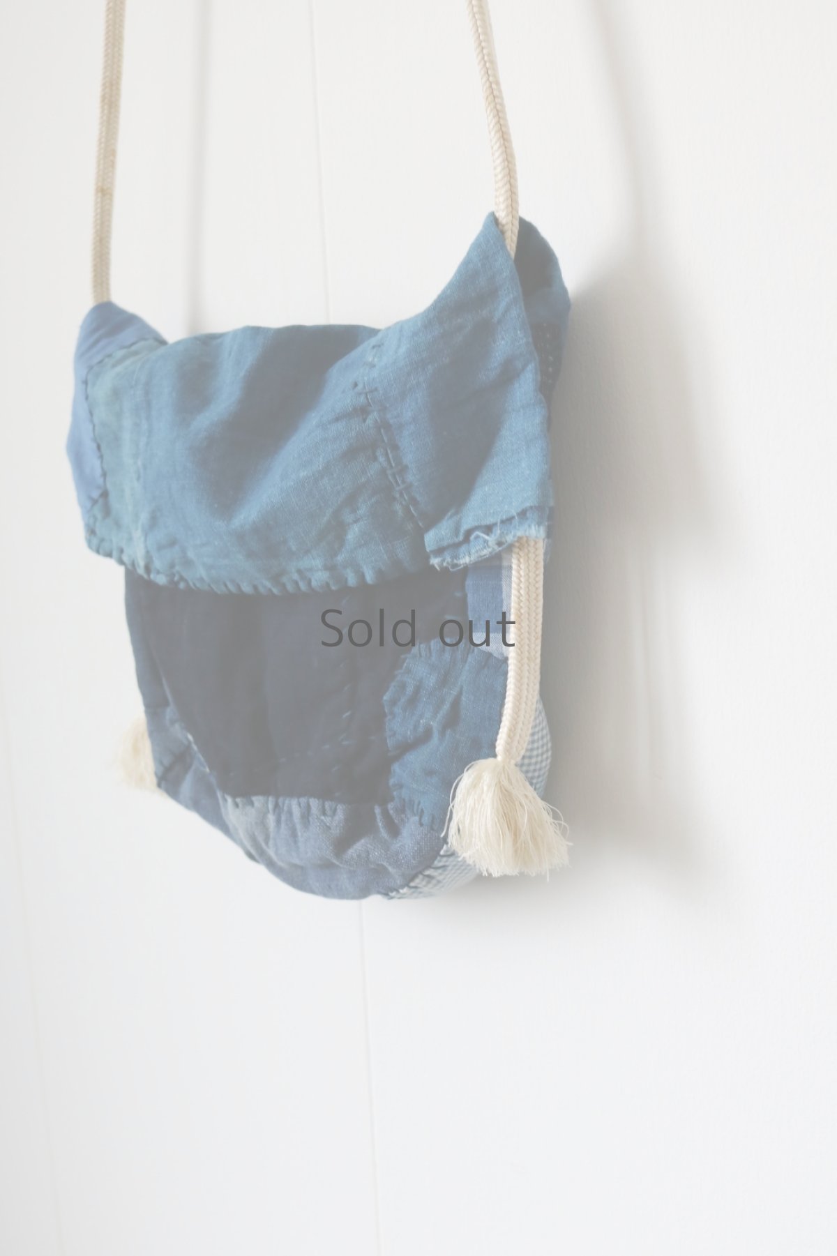 画像3: 【MITSUGU SASAKI】藍染古布リメイク　パッチワーク　スモールショルダーバッグ（ミックス） (3)