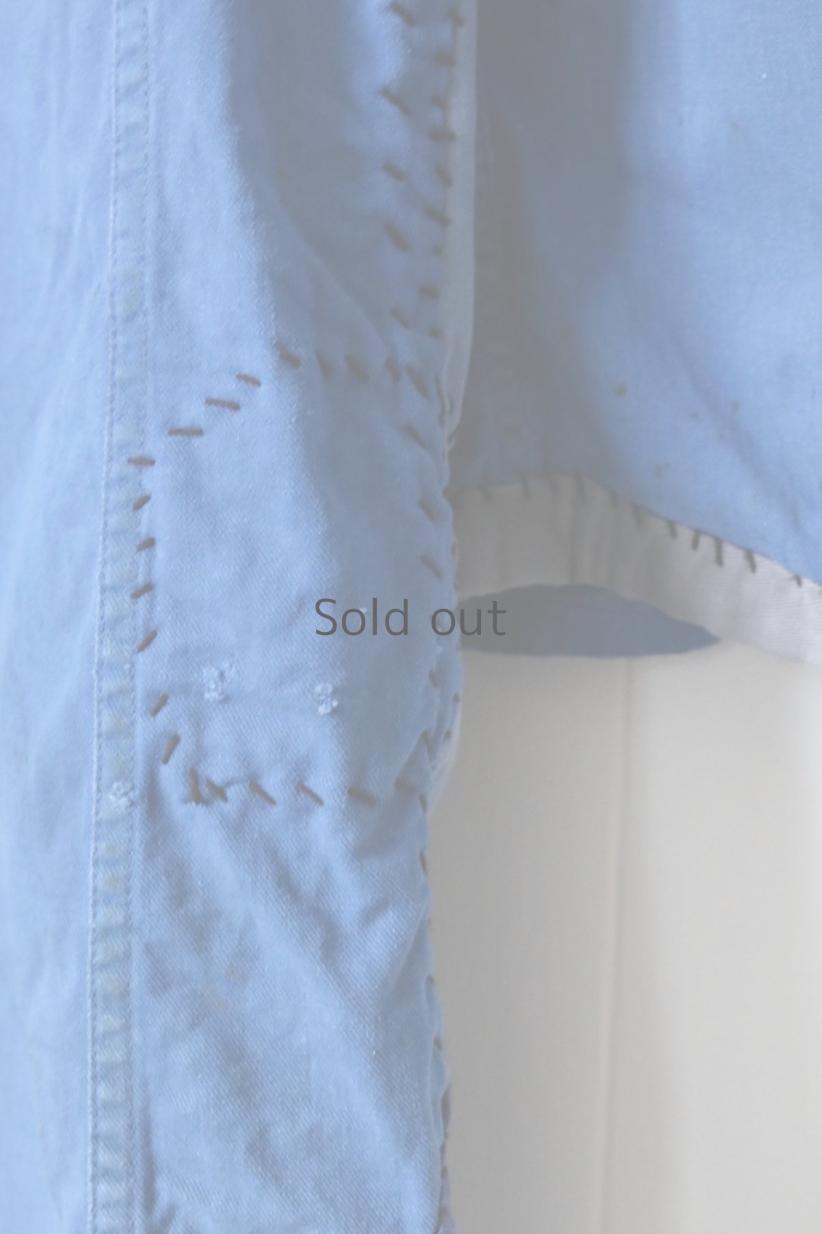 画像13: 【MITSUGU SASAKI】ビンテージリメイク パッチワーク ブルーワークコート(TOYOTAワッペン) (13)