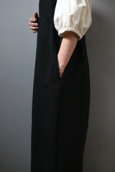 画像10: 【ササキチホ】オールインワン /ビンテージリネン×染（黒） (10)