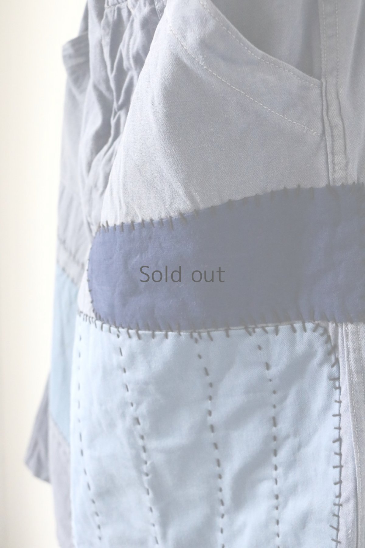 画像3: 【MITSUGU SASAKI】ビンテージ×リメイク パッチワーク ワークイージーパンツ（短め） (3)