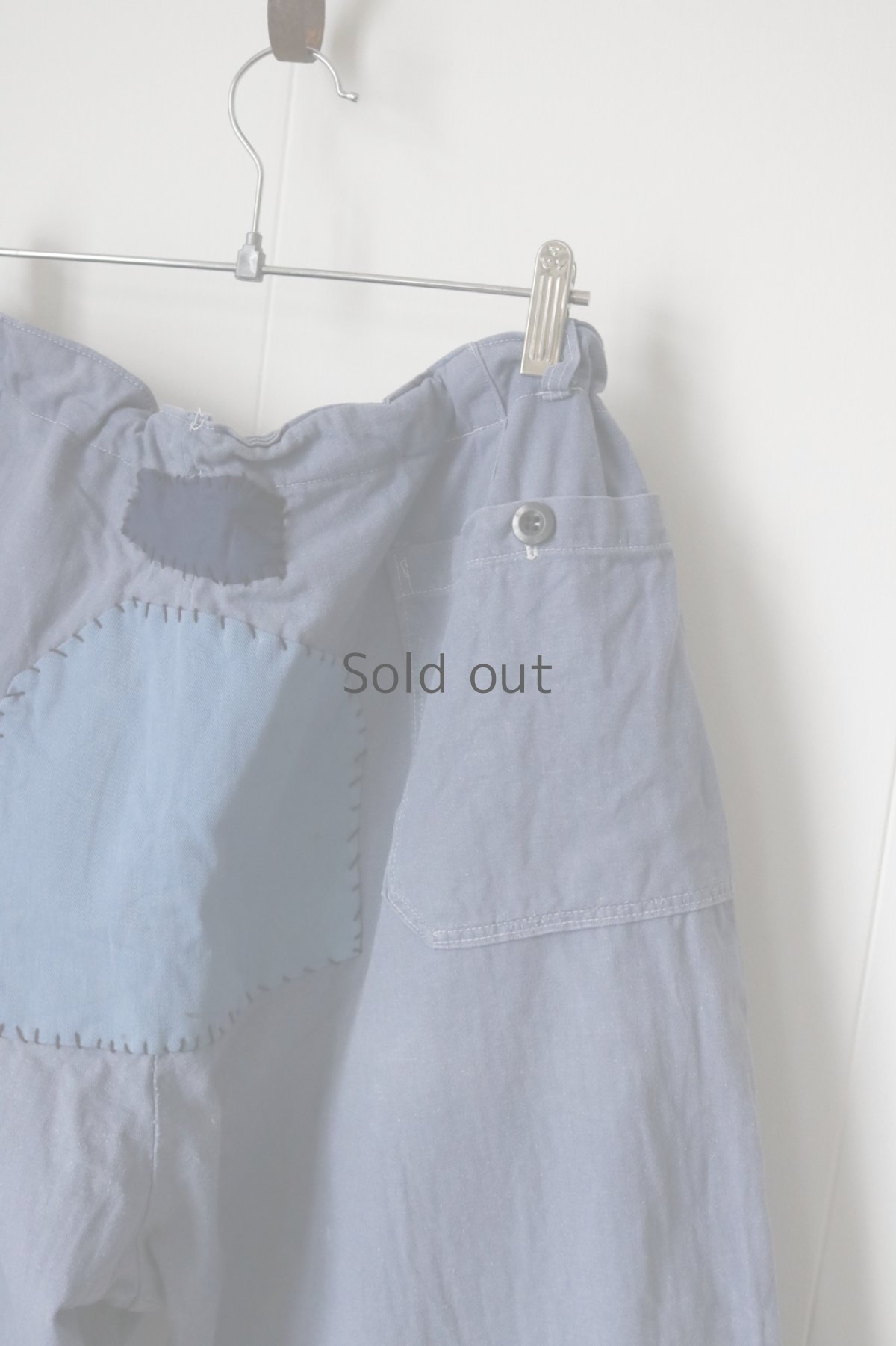 画像9: 【MITSUGU SASAKI】ビンテージ×リメイク パッチワーク ワークイージーパンツ（短め） (9)