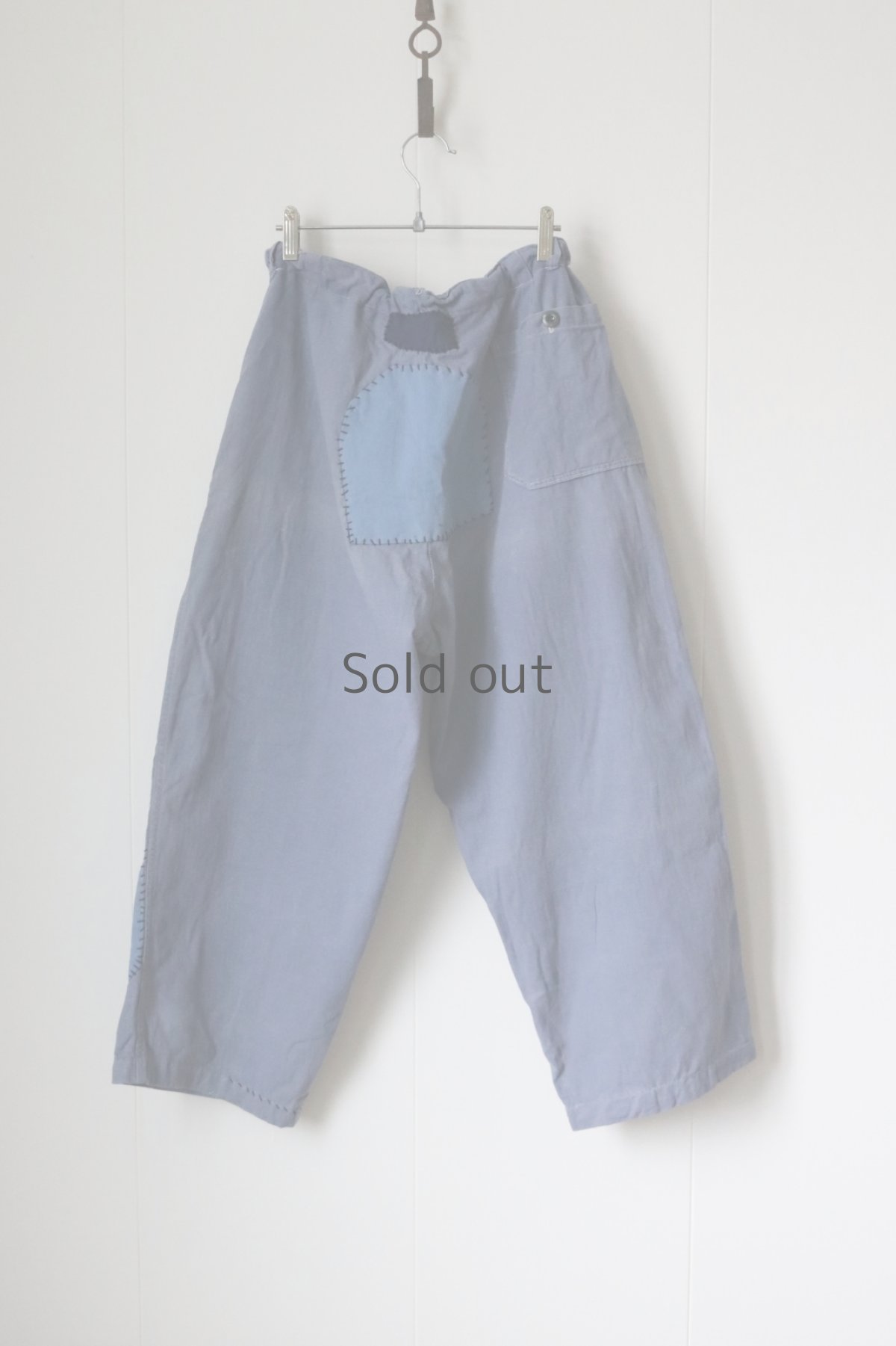 画像8: 【MITSUGU SASAKI】ビンテージ×リメイク パッチワーク ワークイージーパンツ（短め） (8)