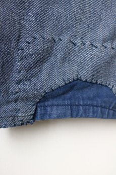 画像10: 【MITSUGU SASAKI】ビンテージ×リメイク　パッチワーク　スイス軍　デニムワイドパンツ (10)