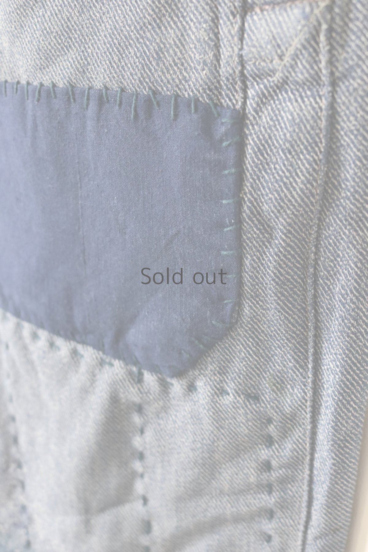 画像6: 【MITSUGU SASAKI】ビンテージ×リメイク　パッチワーク　スイス軍　デニムワイドパンツ (6)