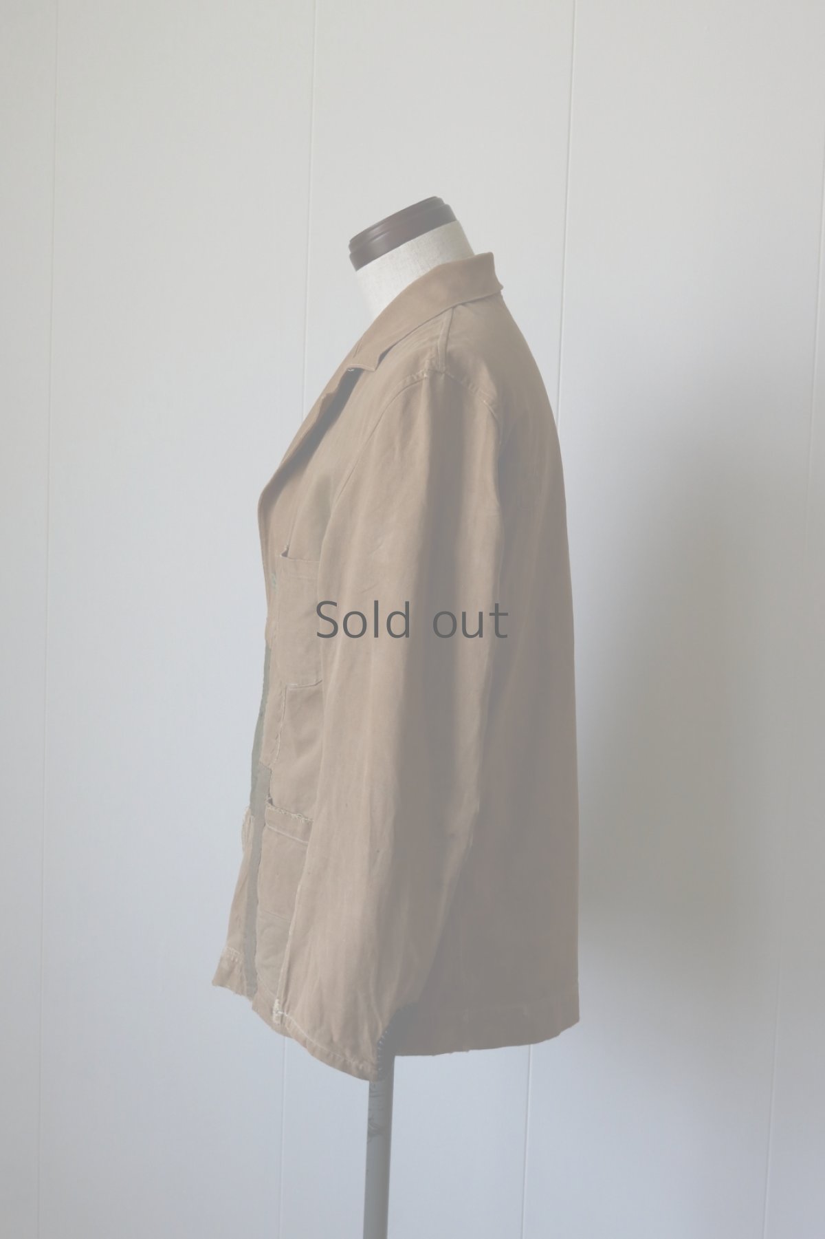 画像19: 【MITSUGU SASAKI】ビンテージリメイク パッチワーク ブラウンワークジャケット(ノッチドラペル) (19)