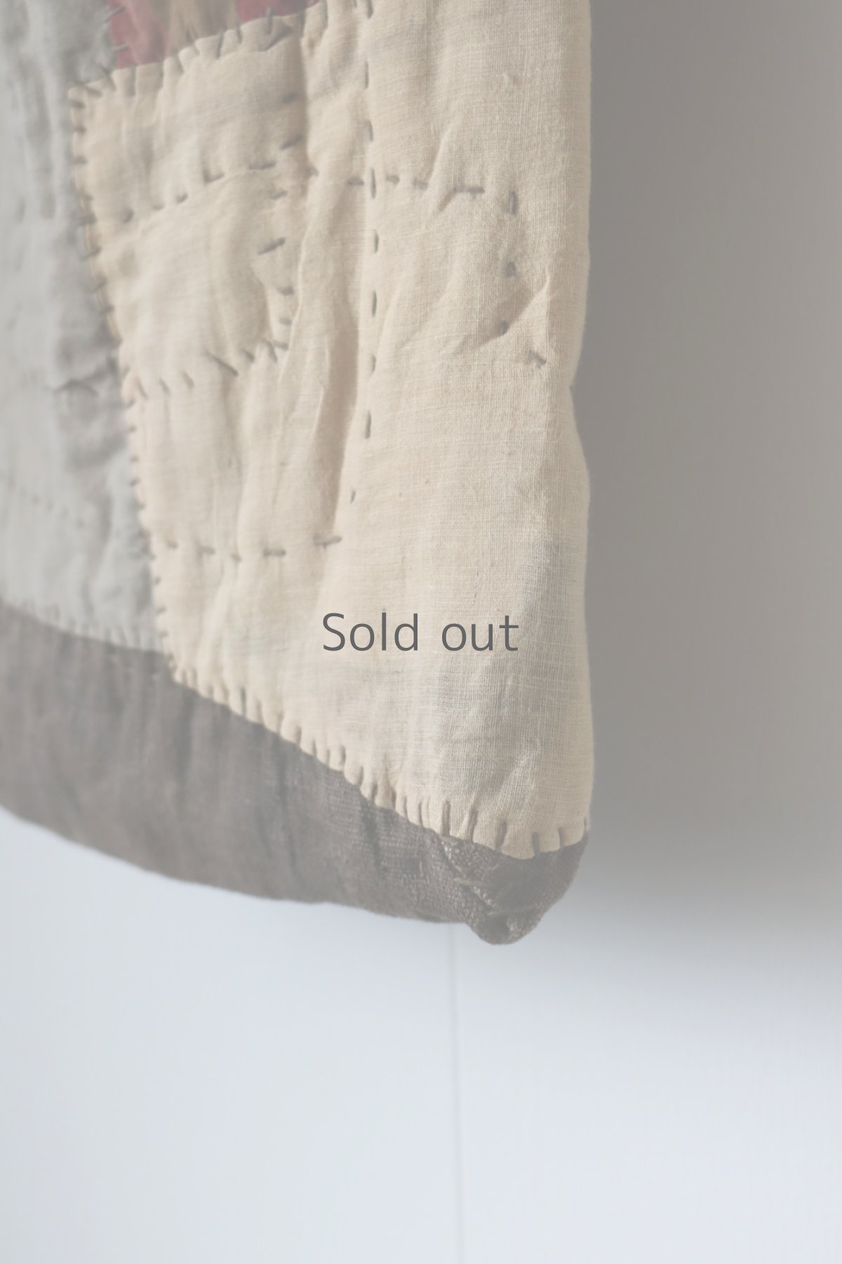 画像5: 【MITSUGU SASAKI】アンティーク古布リメイク　パッチワーク　トートバッグ（花柄/茶色） (5)