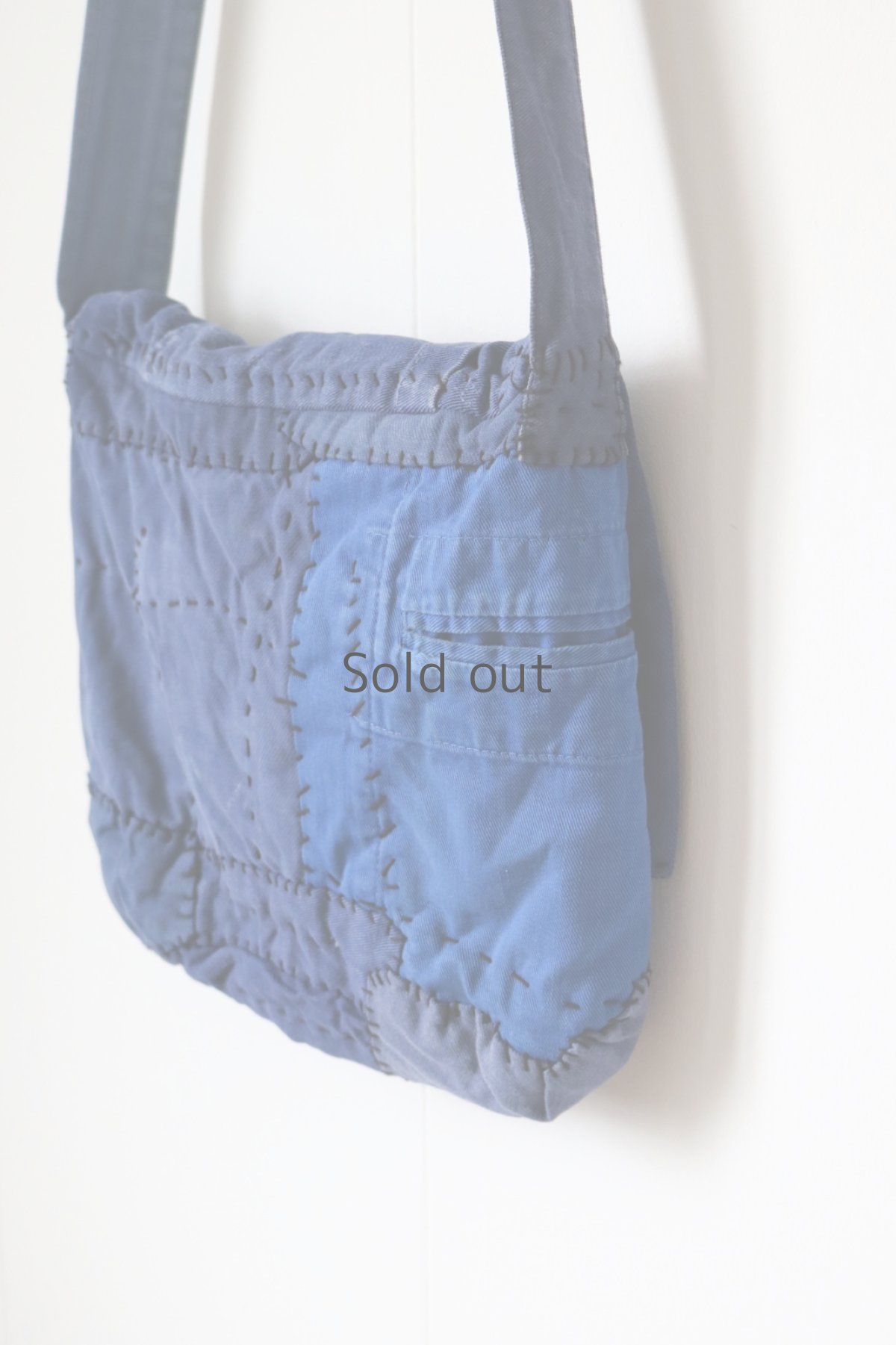 画像10: 【MITSUGU SASAKI】ビンテージリメイク　ユーロワークのパッチワークスモールバッグ (10)