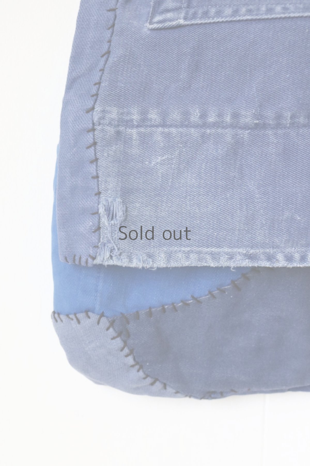 画像4: 【MITSUGU SASAKI】ビンテージリメイク　ユーロワークのパッチワークスモールバッグ (4)