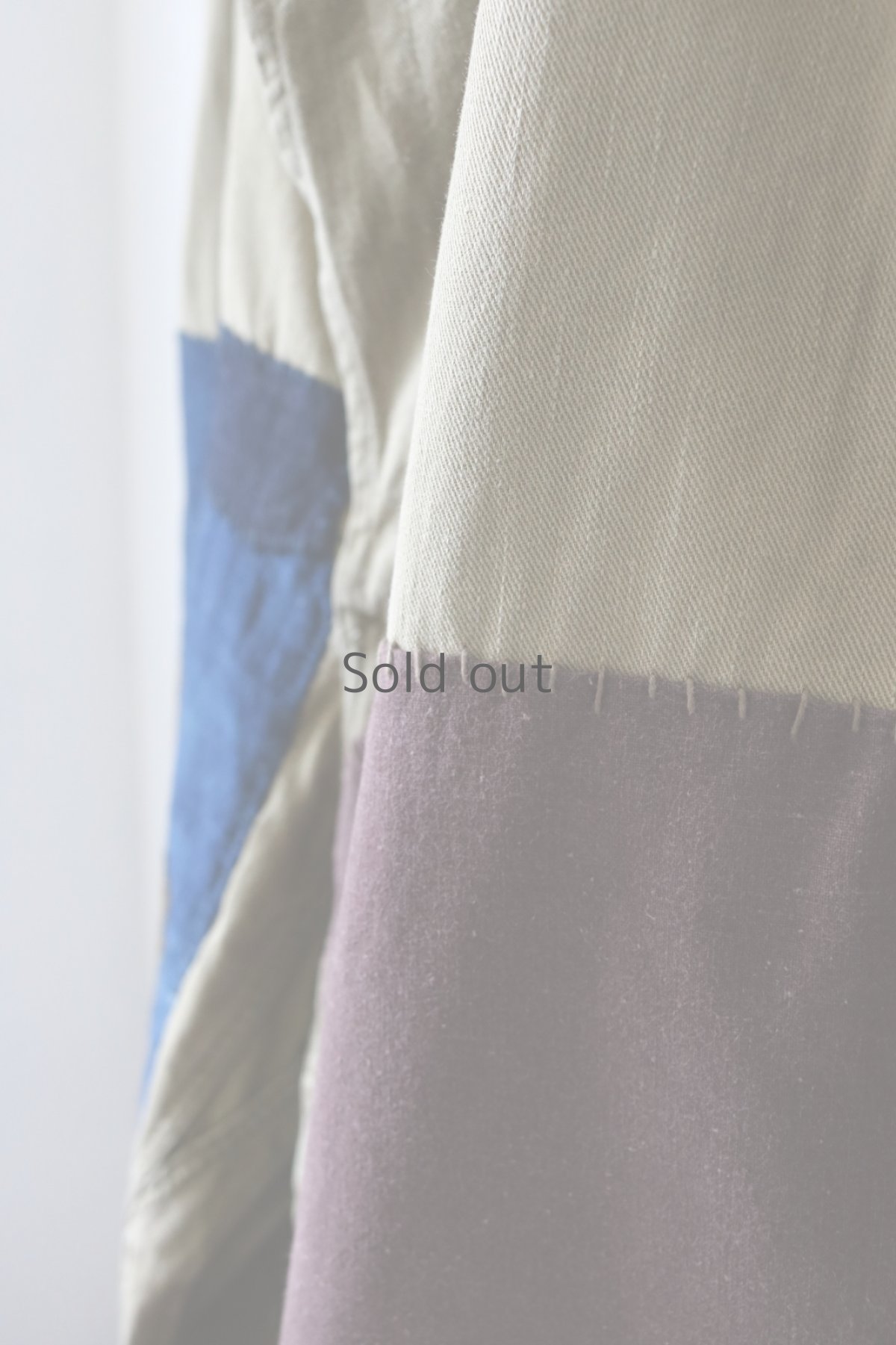 画像7: 【MITSUGU SASAKI】ビンテージリメイク　パッチワーク　ワークパンツ with 藍染木綿（カーキ） (7)