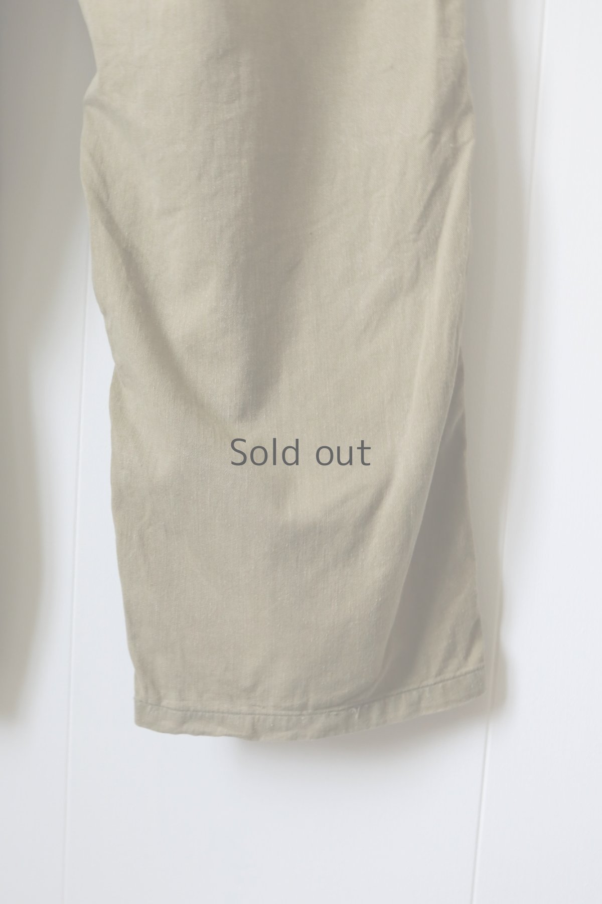 画像12: 【MITSUGU SASAKI】ビンテージリメイク　パッチワーク　ワークパンツ with 藍染木綿（カーキ） (12)