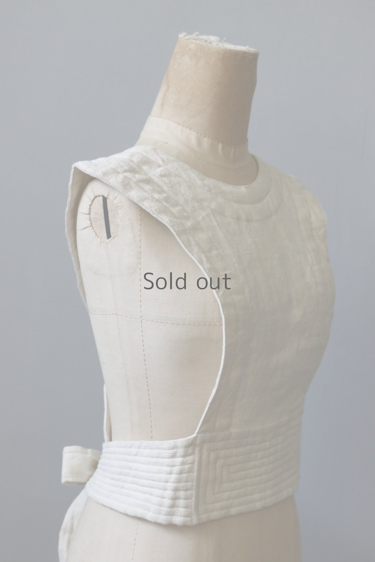 画像8: 【ササキチホ】アンティークリネン　胴衣（生成り) (8)