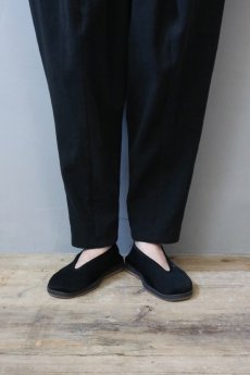 画像6: 【ササキチホ】アンティークリネン×染　トゥルドパンツ／Neguru/ネグル（黒）  (6)