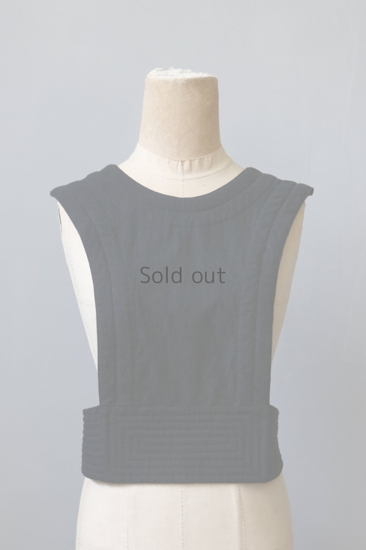 画像5: 【ササキチホ】アンティークリネン×染　胴衣（黒） (5)