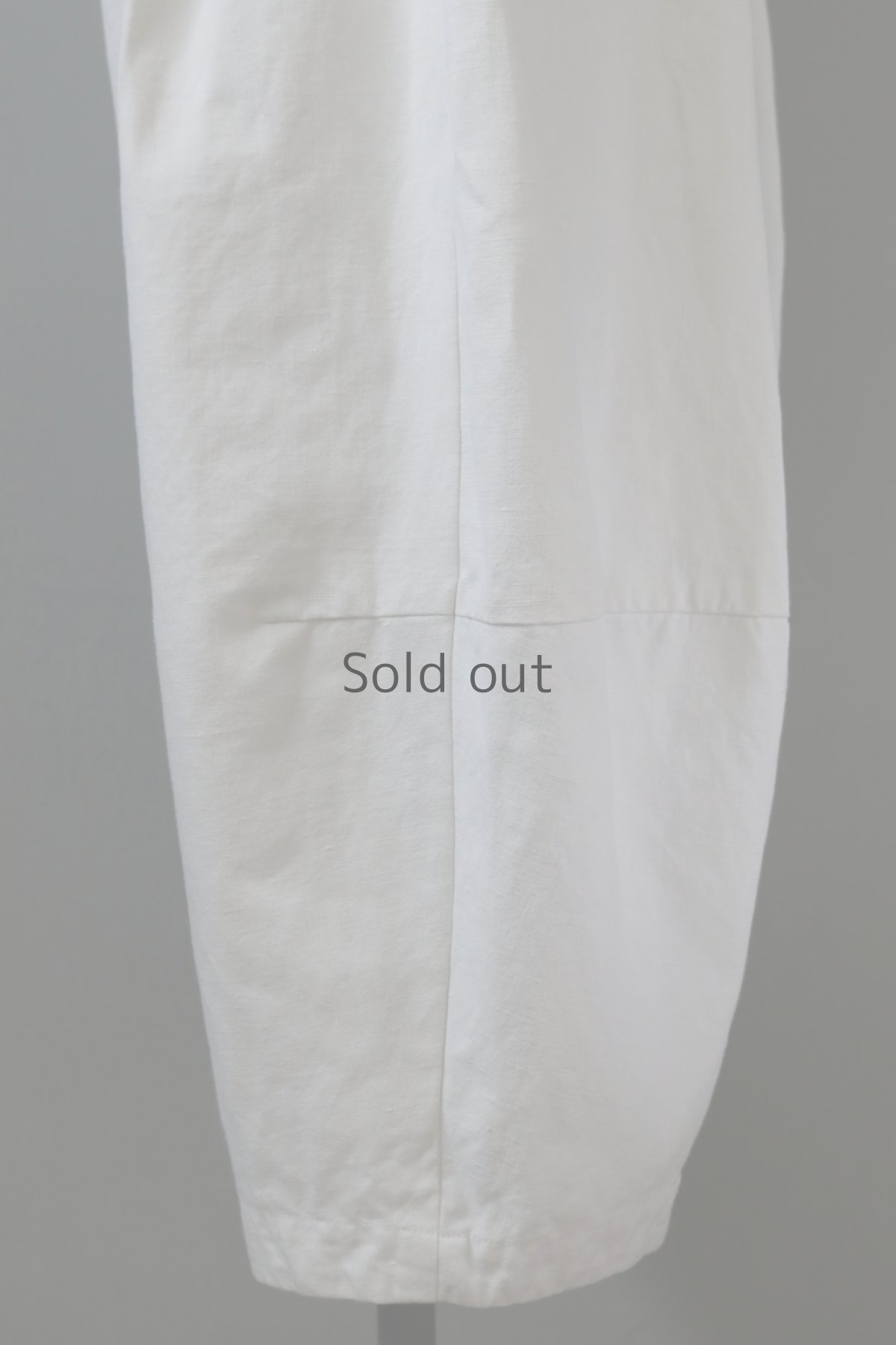 画像14: 【ササキチホ】アンティークリネン　切り替え　バレルパンツ（白） (14)