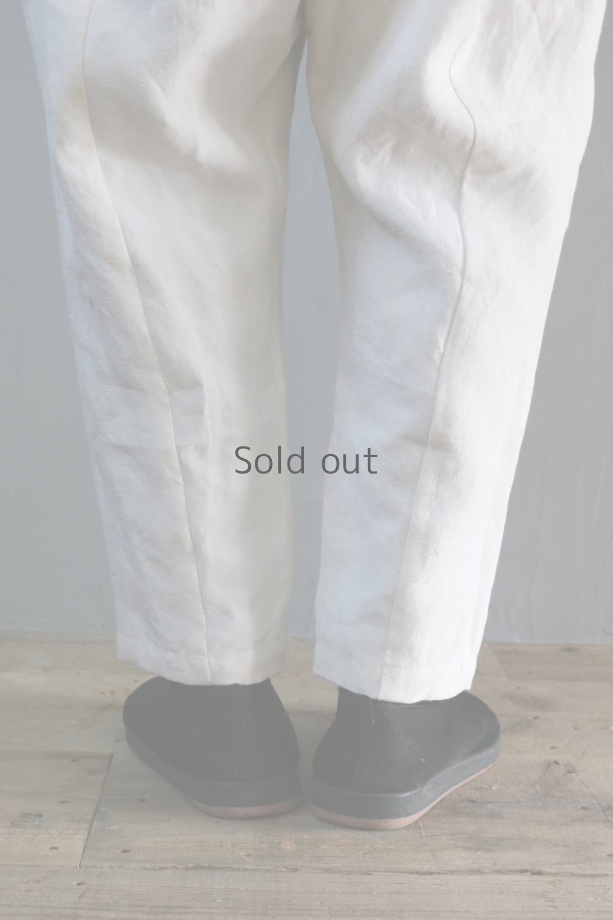 画像12: 【ササキチホ】アンティークリネン　トゥルドパンツ／Neguru/ネグル（生成り) (12)