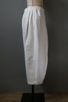 画像13: 【ササキチホ】アンティークリネン　切り替え　バレルパンツ（白） (13)