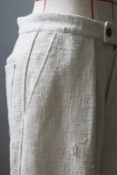 画像13: 【ササキチホ】アンティークリネン　ワイドワークパンツ／刺繍 (13)