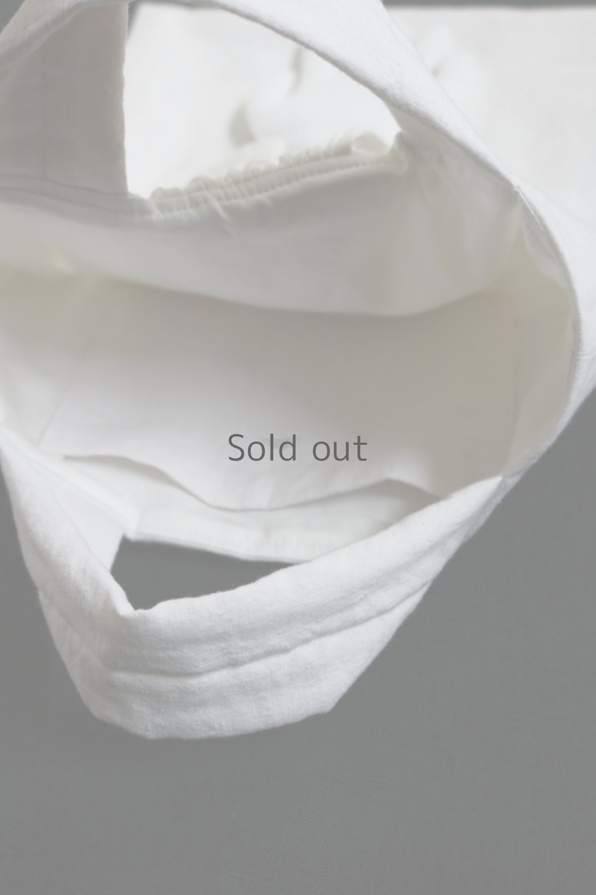 画像6: 【ササキチホ】アンティークリネン　“手”モチーフ　トートバッグ(白) (6)