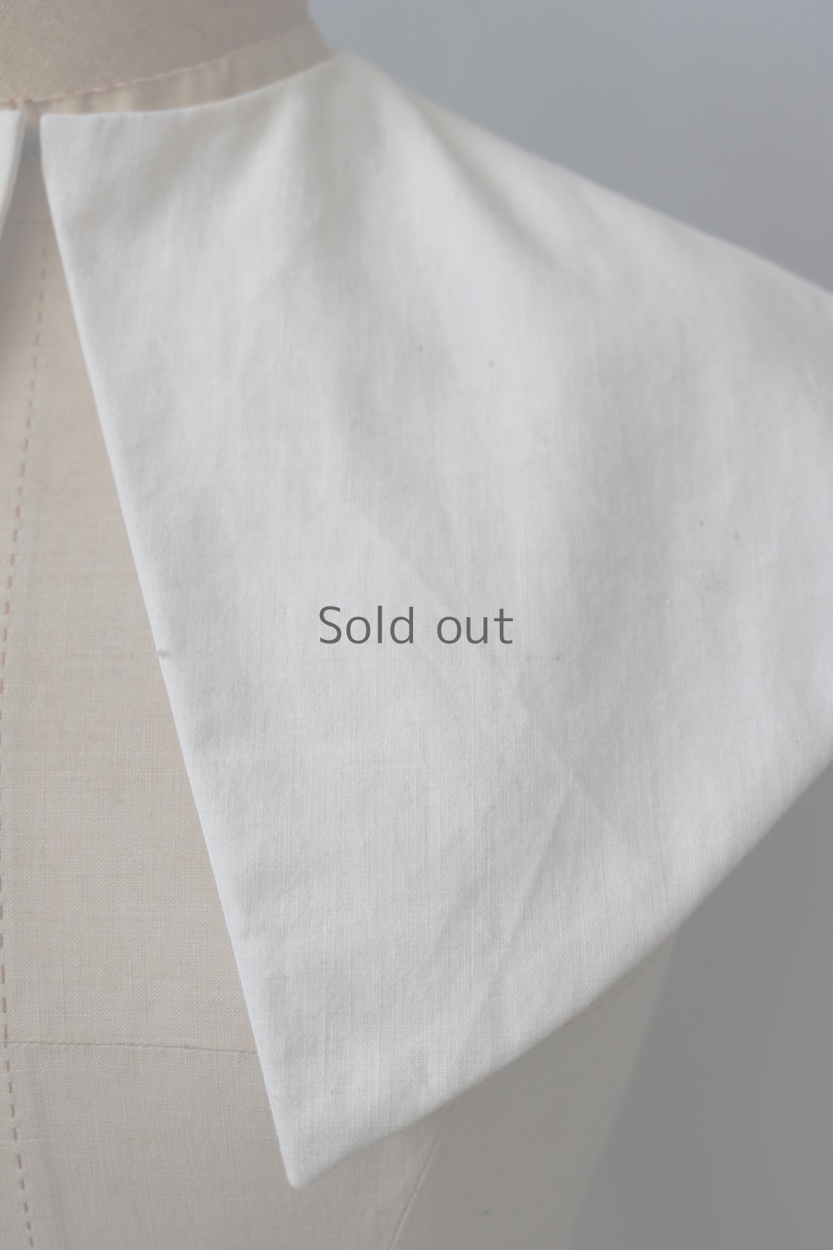 画像3: 【ササキチホ】アンティークコットン　トゥルドカラー／宣(sen)／白 (3)