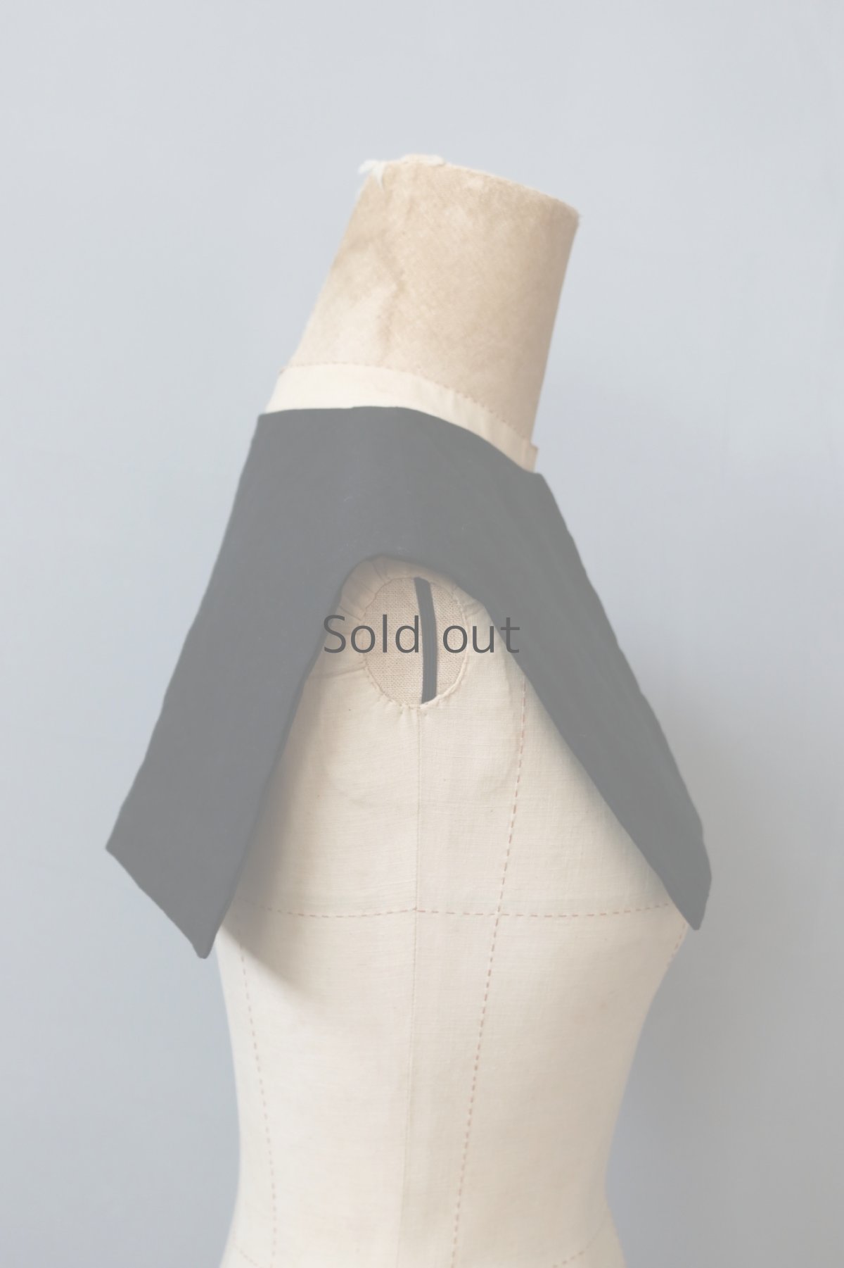 画像3: 【ササキチホ】アンティークリネン×染　トゥルドカラー／◻︎(シカク)／黒 (3)