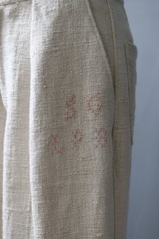 画像10: 【ササキチホ】アンティークリネン　ワイドワークパンツ／刺繍 (10)