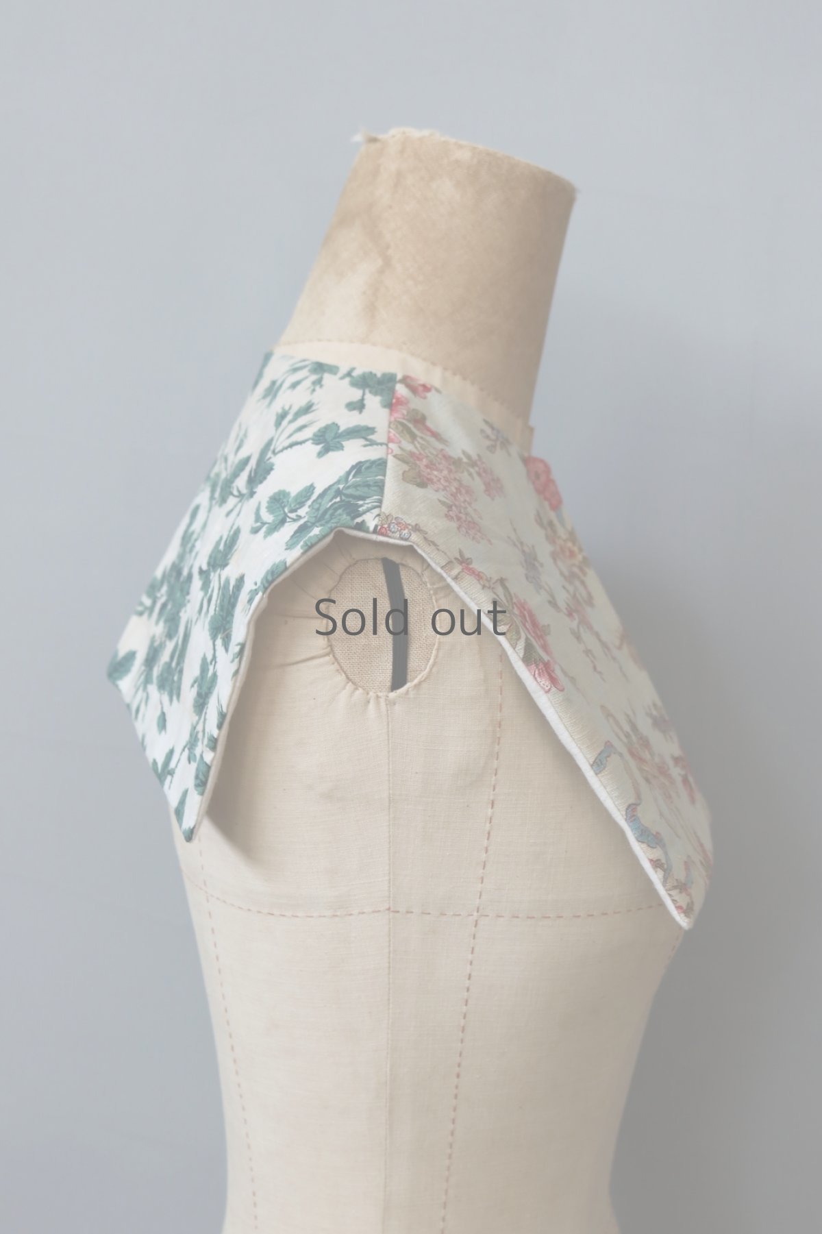 画像3: 【ササキチホ】アンティークコットン　トゥルドカラー／◻︎(シカク) ／花柄MIX A (3)