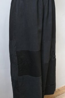 画像9: 【ササキチホ】アンティークリネン×染　ツギハギワイドパンツ／黒A (9)