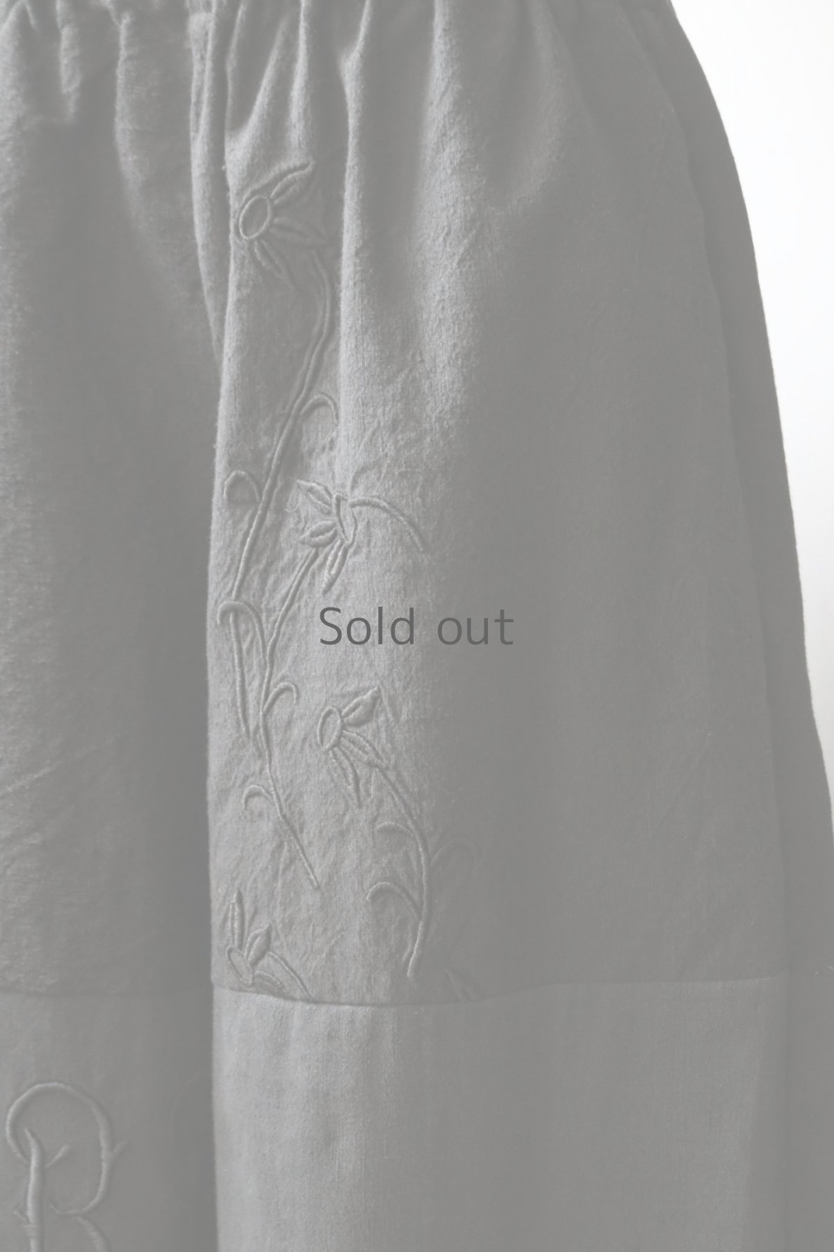 画像6: 【ササキチホ】アンティークリネン×染　ツギハギワイドパンツ／黒 D (6)