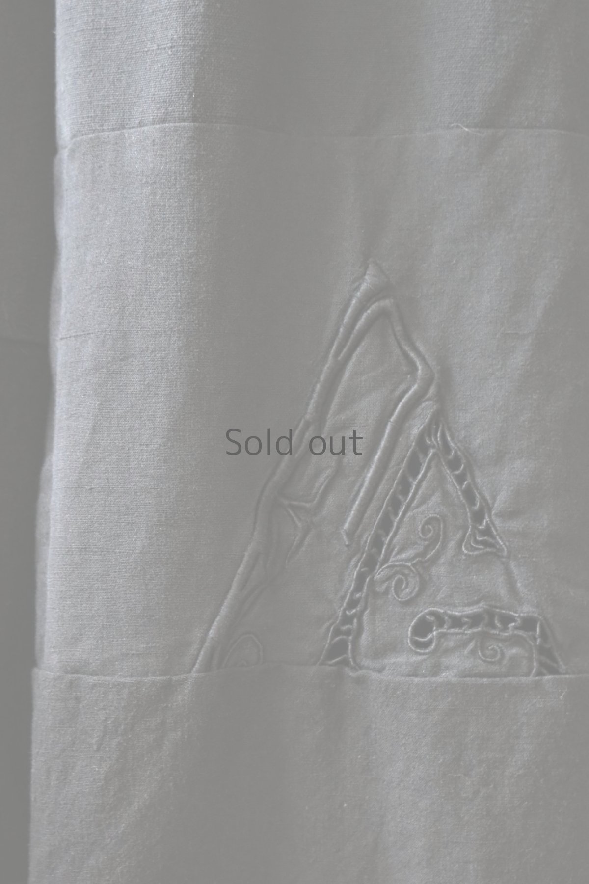 画像10: 【ササキチホ】アンティークリネン×染　ツギハギワイドパンツ／黒A (10)