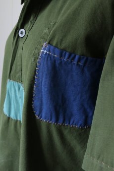 画像6: 【MITSUGU SASAKI】ビンテージリメイク　スウェーデン軍　M55半袖シャツ (6)
