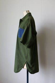 画像7: 【MITSUGU SASAKI】ビンテージリメイク　スウェーデン軍　M55半袖シャツ (7)
