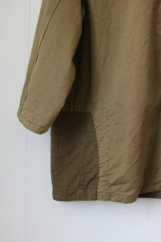 画像7: 【MITSUGU SASAKI】ビンテージリメイク　旧チェコスロバキア軍　パッチワーク　ヘリンボーンブラウンシャツ (7)