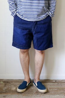 画像2: 【MITSUGU SASAKI】ビンテージ×リメイク パッチワーク ショートパンツ (2)