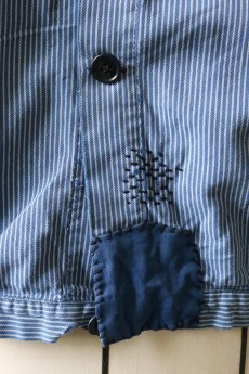 画像4: 【MITSUGU SASAKI】ビンテージリメイク　パッチワーク　ファーマーズワークシャツ（B） (4)