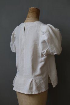 画像9: 【ササキチホ】アンティークリネン　装袖ブラウス s/s（白） (9)