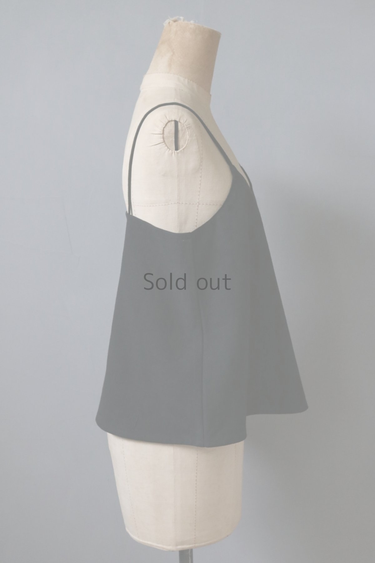 画像5: 【ササキチホ】アンティークリネン×染　フレアキャミソール（刺繍NA/黒） (5)