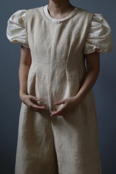 画像2: 【ササキチホ】ラミーコットン　装袖ブラウス s/s（生成り） (2)