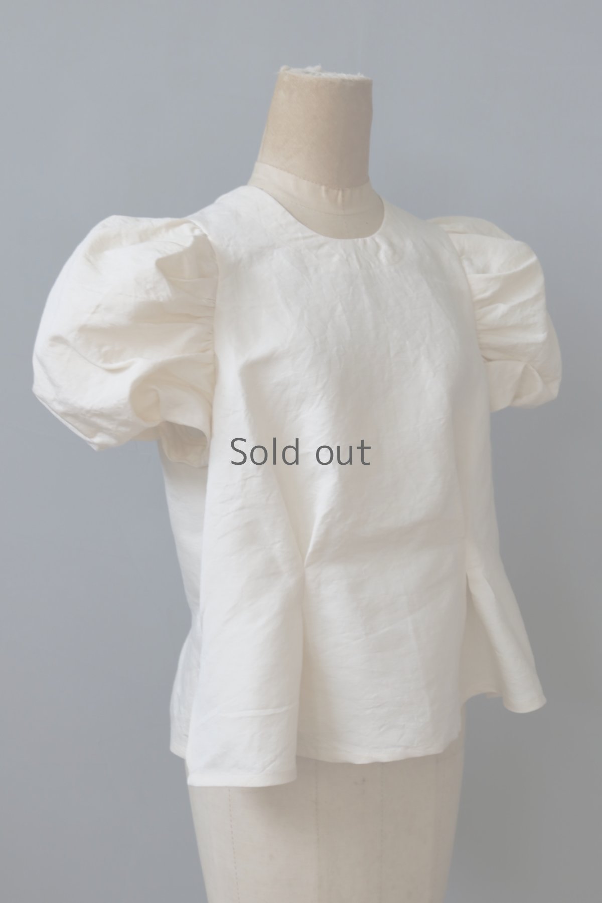 画像4: 【ササキチホ】ラミーコットン　装袖ブラウス s/s（生成り） (4)