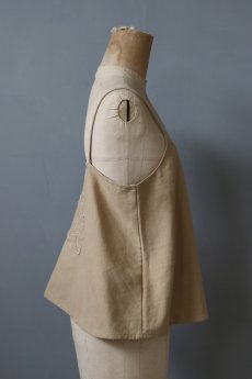 画像3: 【ササキチホ】アンティークリネン×染　フレアキャミソール（刺繍/ベージュ） (3)