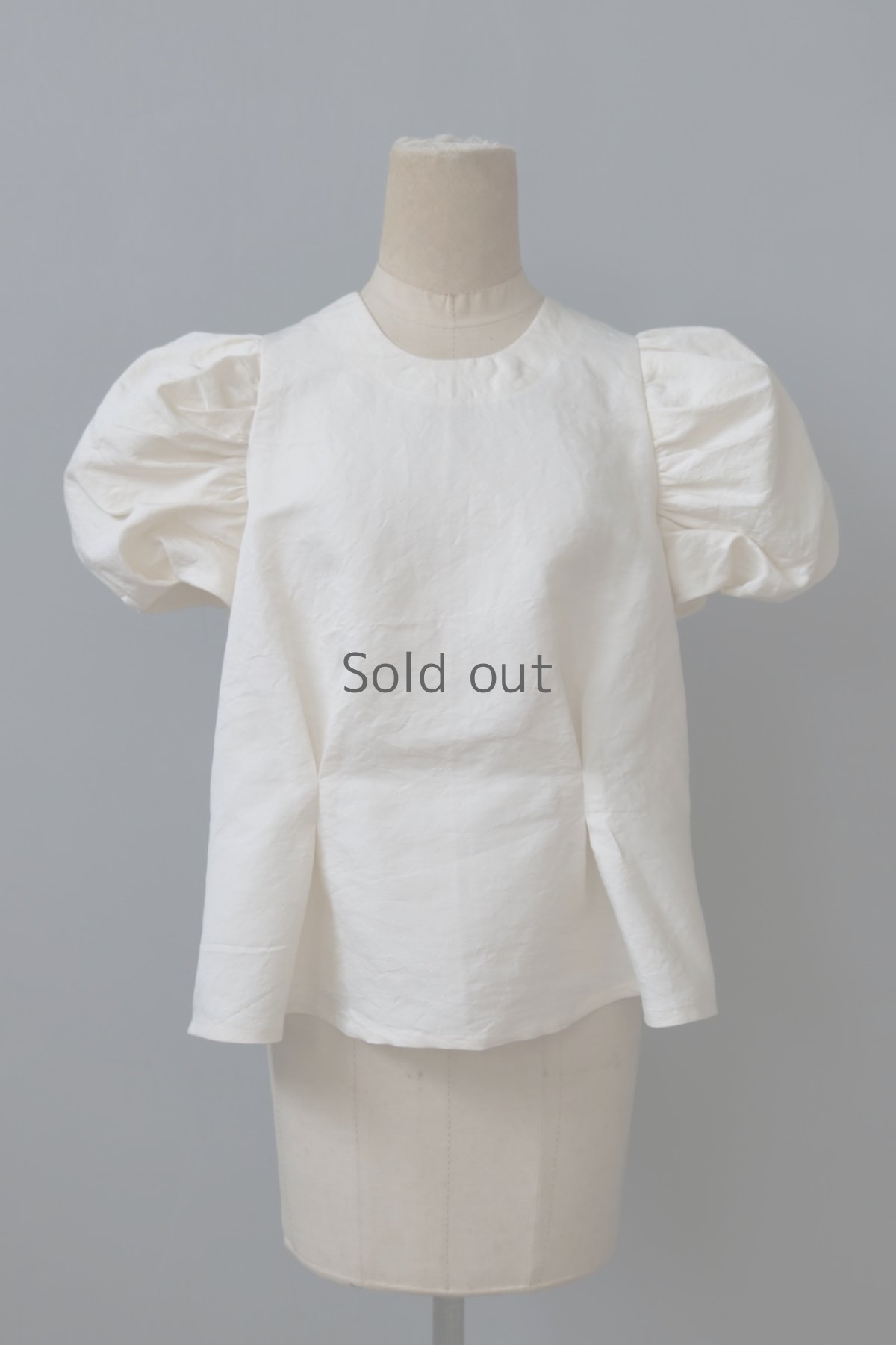 画像3: 【ササキチホ】ラミーコットン　装袖ブラウス s/s（生成り） (3)