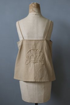 画像5: 【ササキチホ】アンティークリネン×染　フレアキャミソール（刺繍/ベージュ） (5)