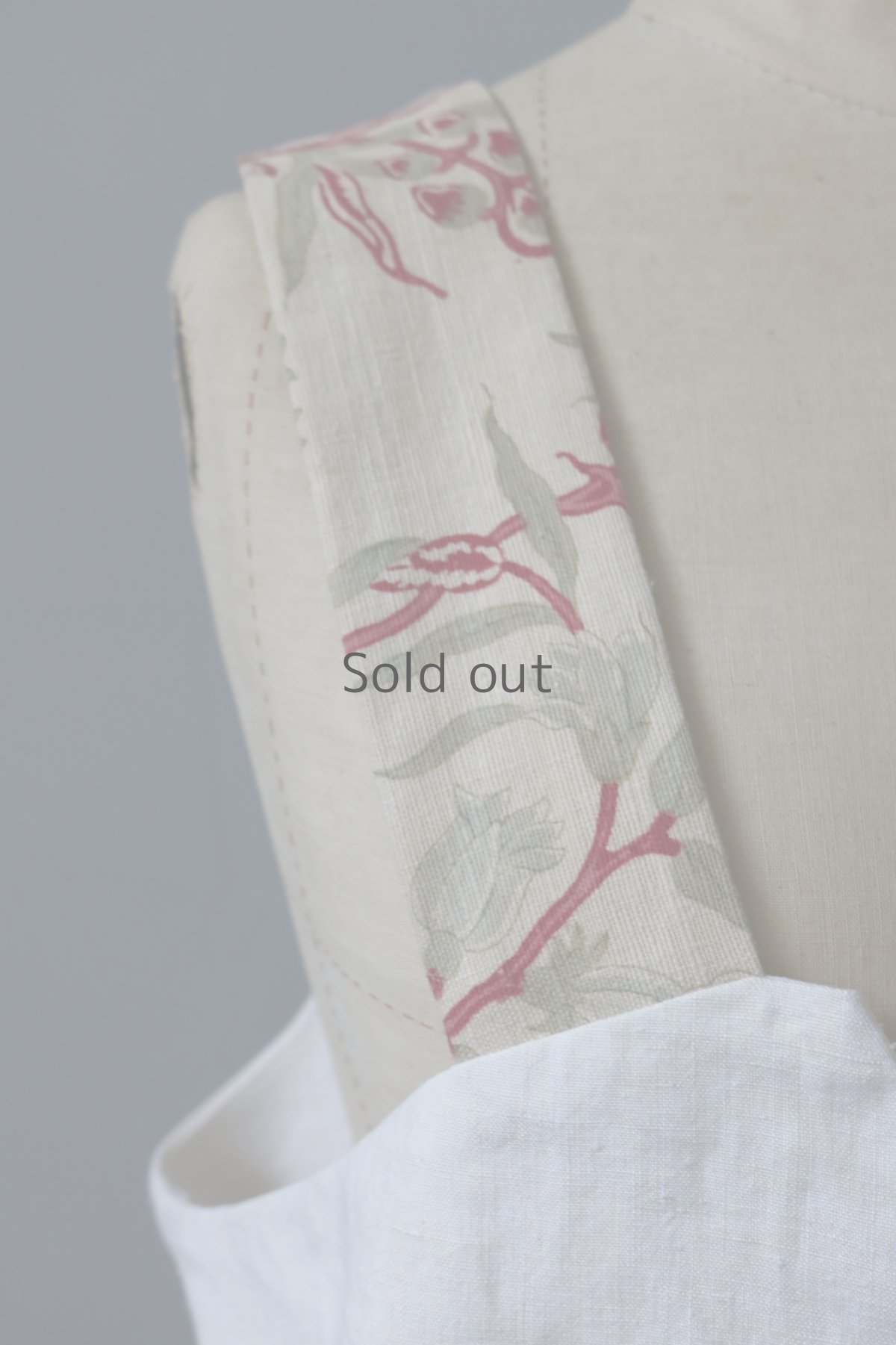 画像7: 【ササキチホ】アンティークリネン×古綿　装飾ベスト-Kayaru (カヤル)／白 (7)