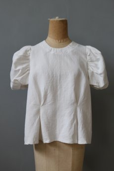 画像5: 【ササキチホ】アンティークリネン　装袖ブラウス s/s（白） (5)