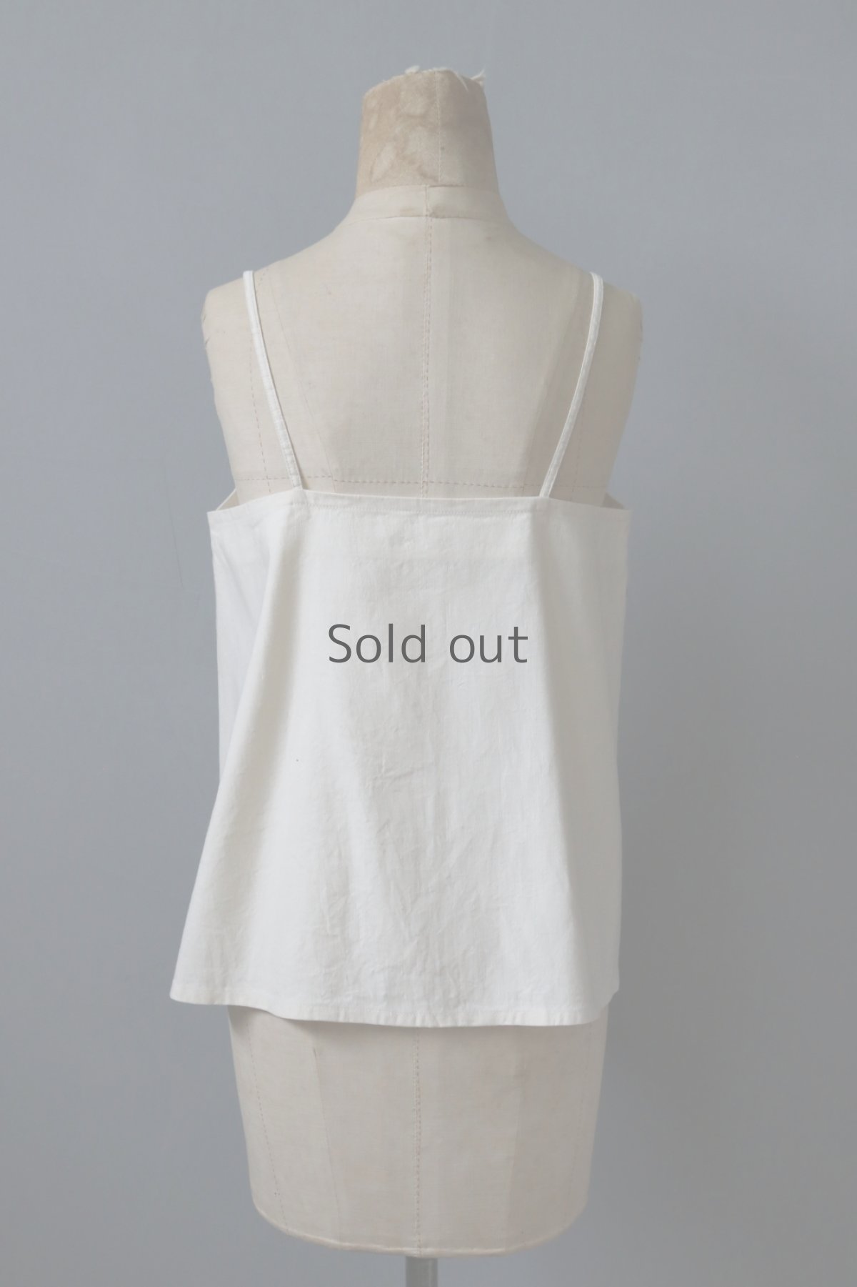 画像4: 【ササキチホ】ラミーコットン　フレアキャミソール（生成り） (4)