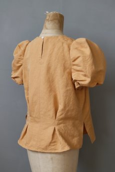 画像8: 【ササキチホ】ラミーコットン×染　装袖ブラウス s/s（濃いオレンジ） (8)