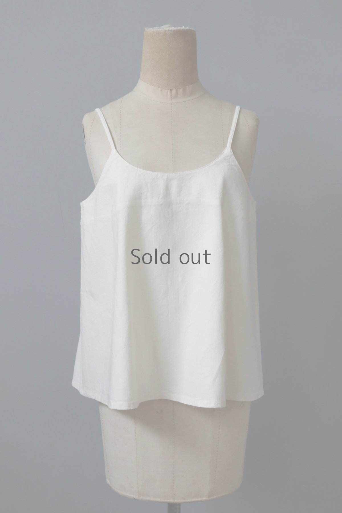 画像2: 【ササキチホ】ラミーコットン　フレアキャミソール（生成り） (2)