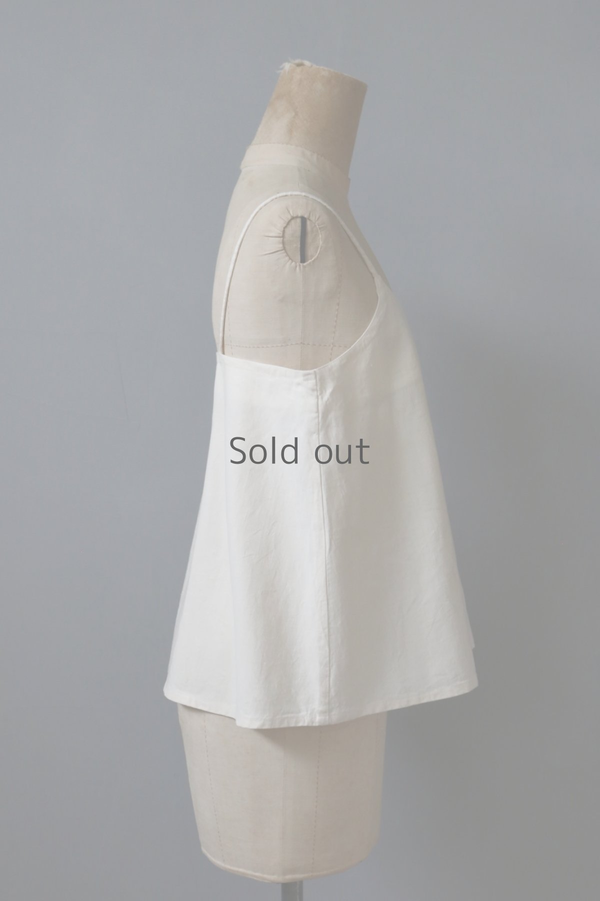 画像3: 【ササキチホ】ラミーコットン　フレアキャミソール（生成り） (3)