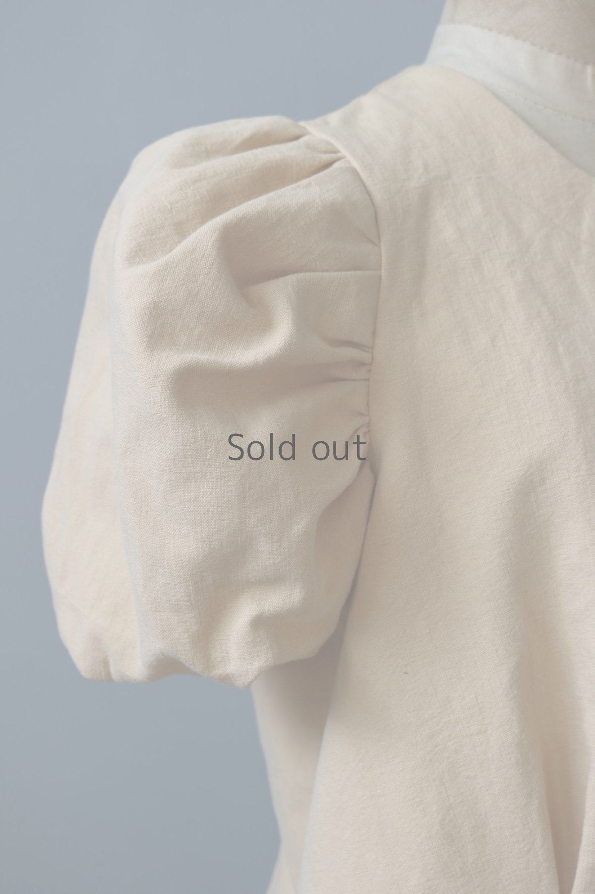 画像6: 【ササキチホ】アンティークリネン×染　装袖ブラウス s/s（薄いオレンジ） (6)