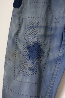 画像4: 【MITSUGU SASAKI】ビンテージ×リメイク パッチワーク フレンチワークパンツ（シンチバックあり） (4)