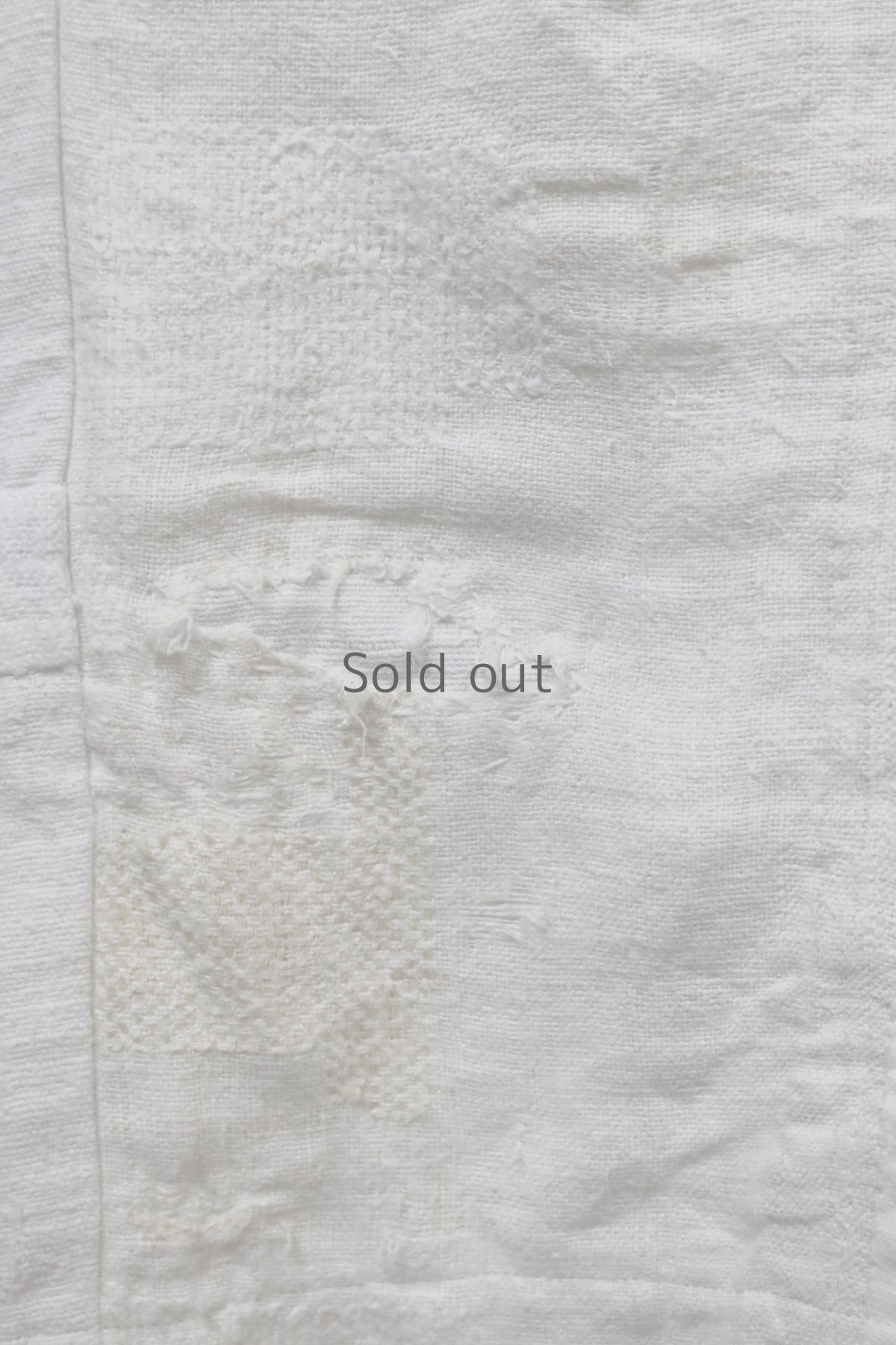 画像8: 【ササキチホ】アンティークリネン　BOROツギハギワイドパンツ／白b (8)